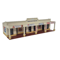 Modelsupplies.co.za Row of Country Shops – 1:87 Scale South African Architectural Model Kit