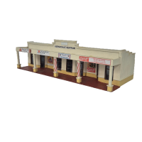 Modelsupplies.co.za Row of Country Shops – 1:87 Scale South African Architectural Model Kit - Image 3