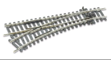ST241 - PECO Setrack - OO/HO - Turnout C100 No.2 Radius LH INS