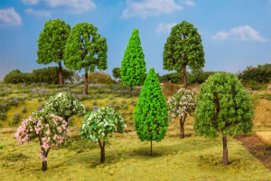 FALLER Deciduous Trees Assorted – 10 Pieces – 181526