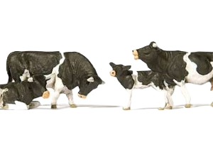 Preiser H0 Cows – Black Spotted – 10145