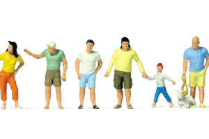 Preiser H0 Passers-by in Summer Clothing – 10672
