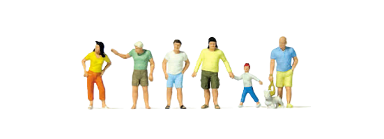 Preiser H0 Passers-by in Summer Clothing – 10672