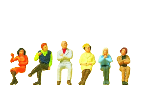 Preiser H0 Sitting People – 14073